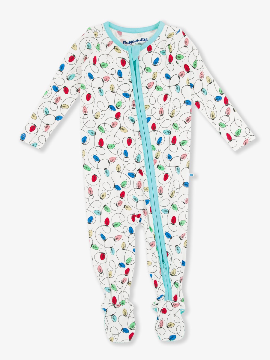 Holiday Lights One Piece Footie Pajamas