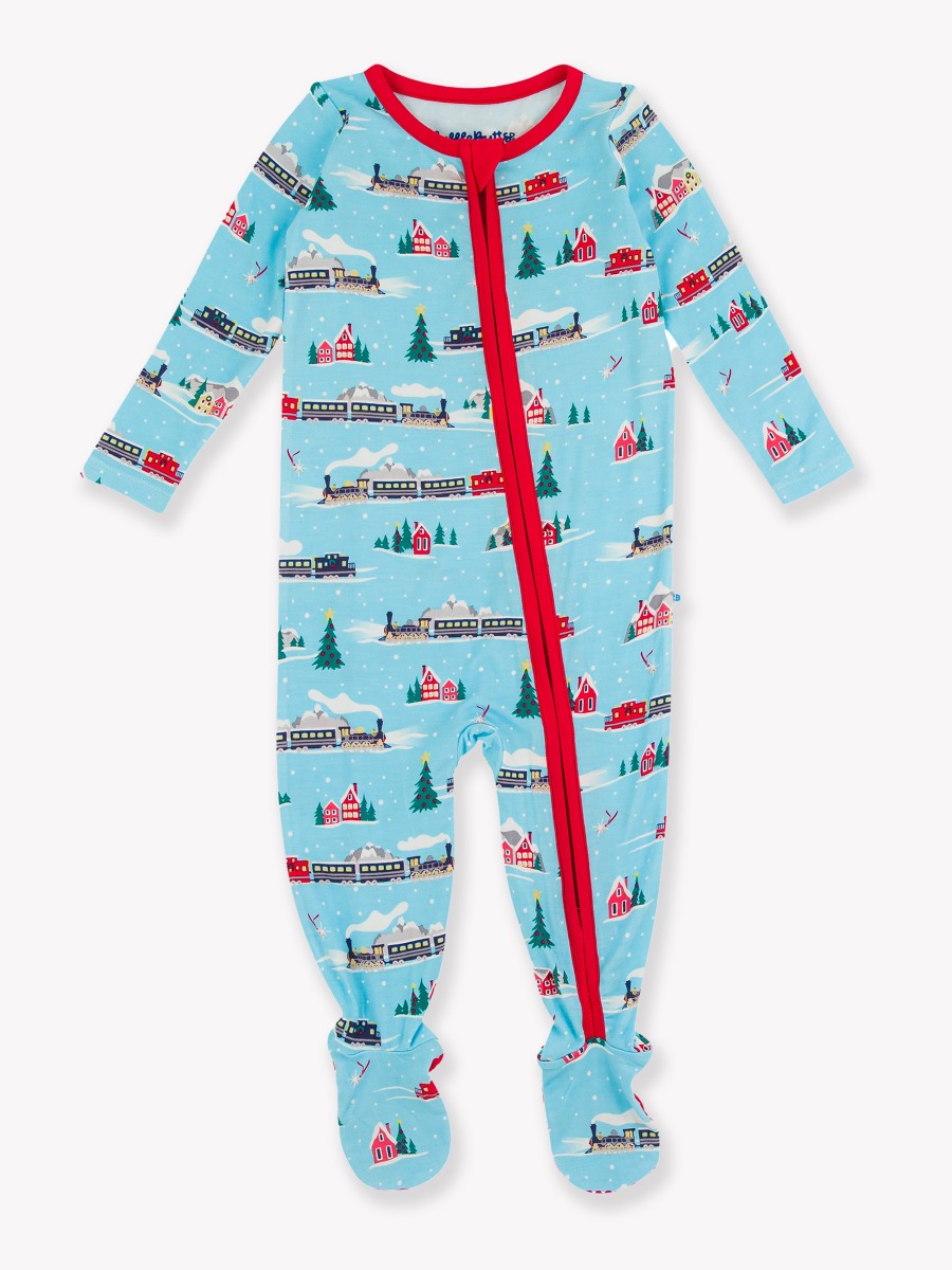 All Aboard One Piece Footie Pajamas