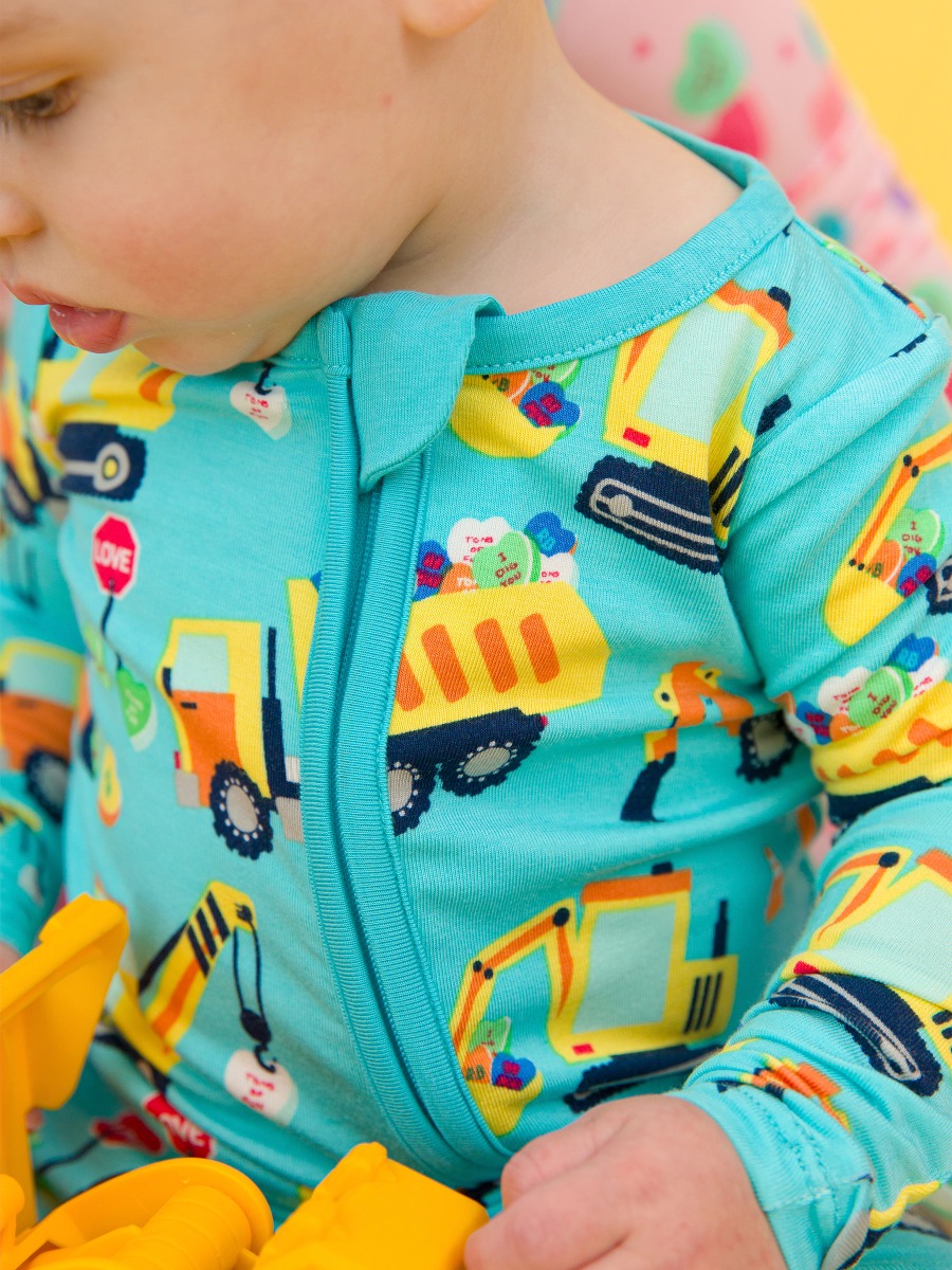 I Dig You One Piece Footie Pajama, Bamboo Viscose
