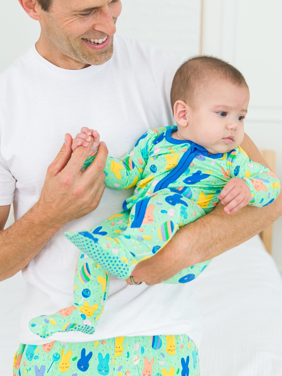 Green Sugar Rush One Piece Footie Pajama, Bamboo Viscose