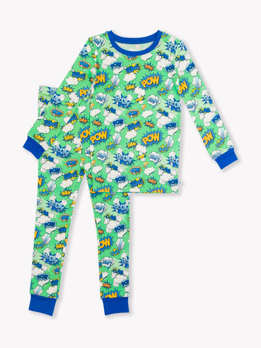 Boom Pow Long Sleeve Pajama Set, Bamboo Viscose