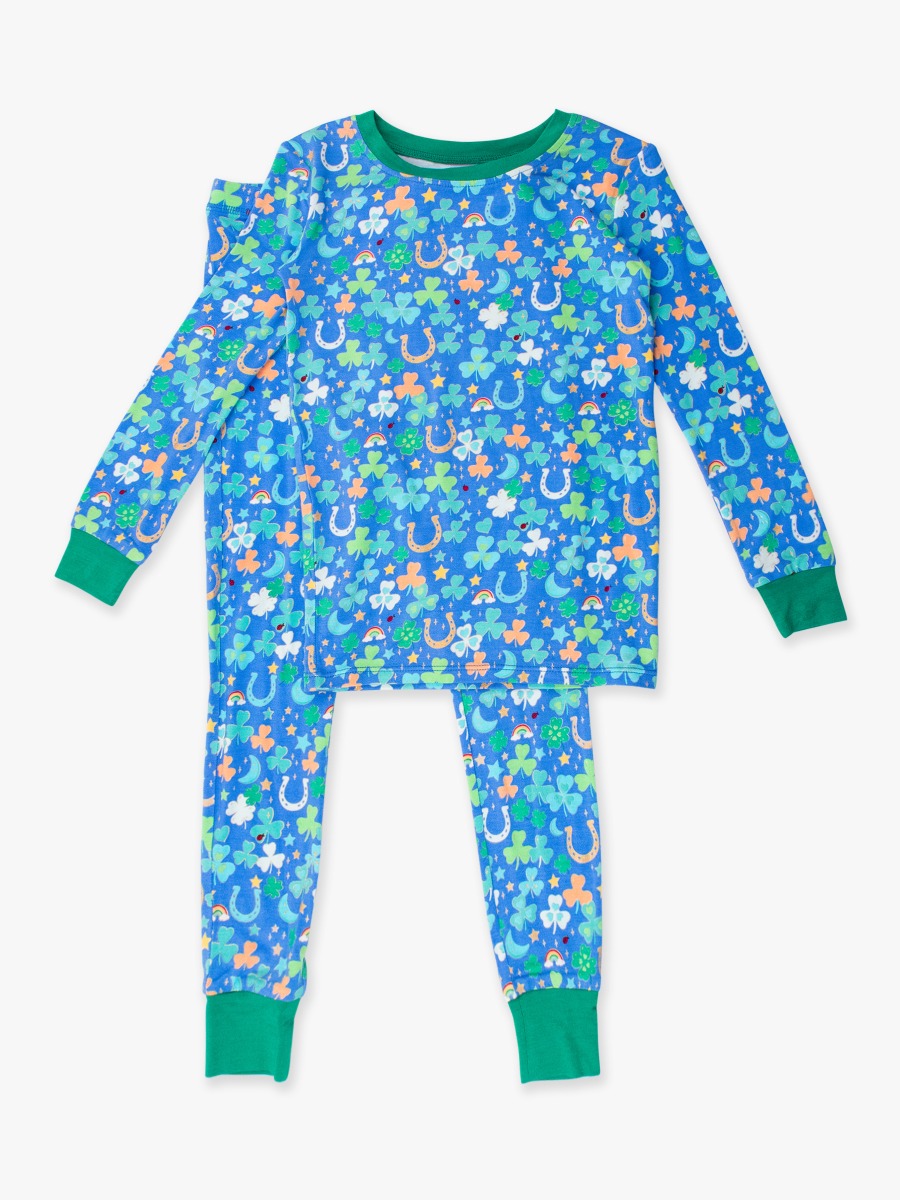 Blue Lucky Day Long Sleeve Pajama Set