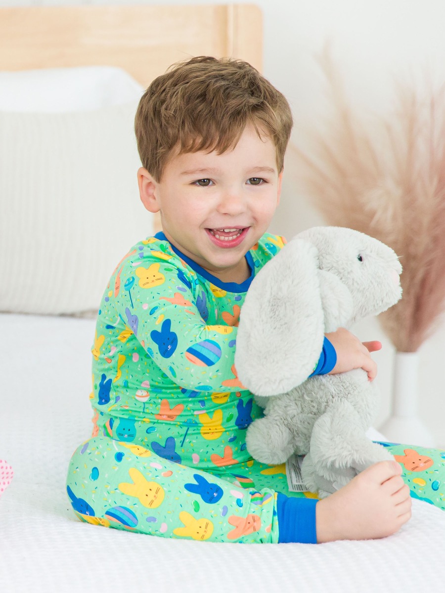Green Sugar Rush Long Sleeve Pajama Set, Bamboo Viscose