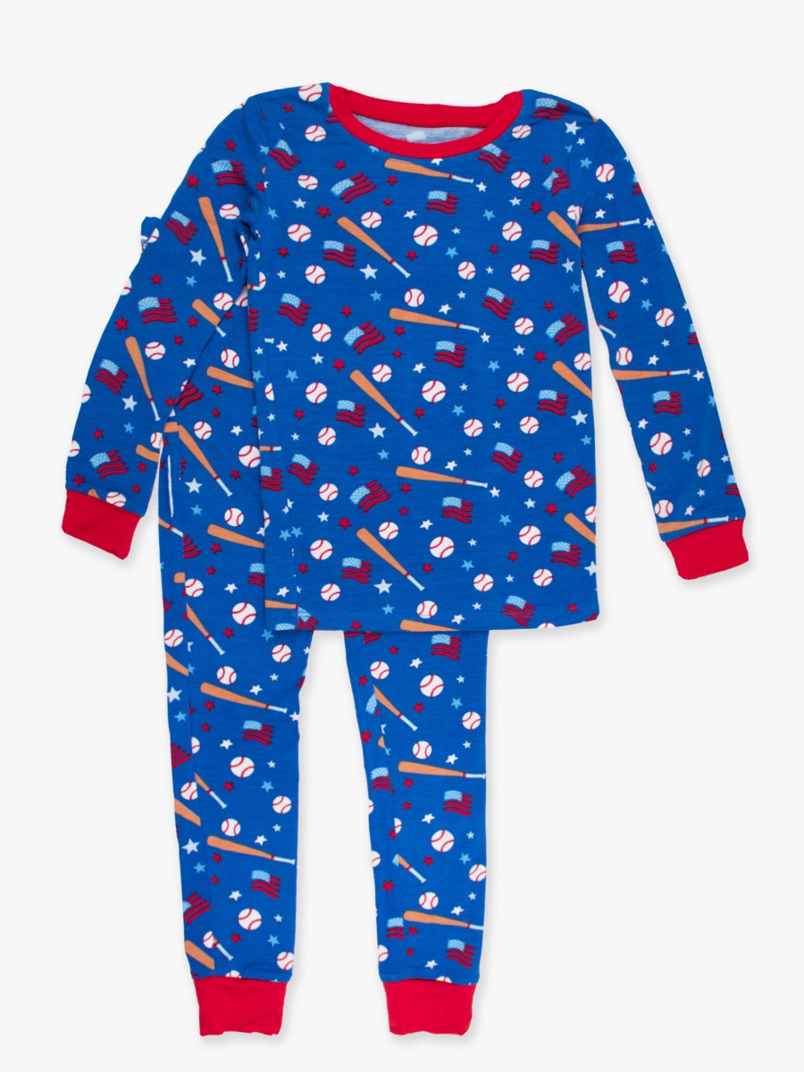 Play Ball Long Sleeve Pajama Set, Bamboo Viscose