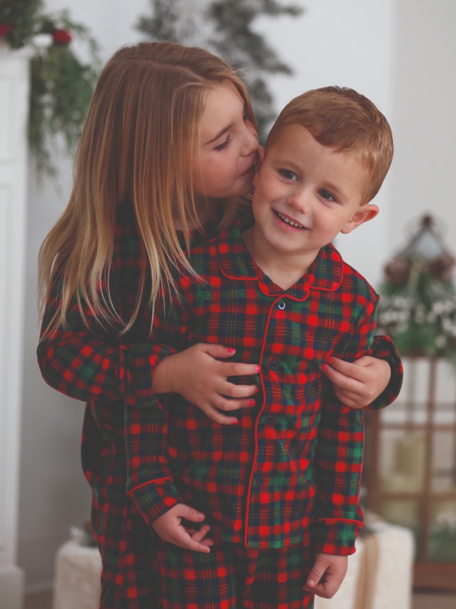 Merry Memories Plaid Boys Pajama Set