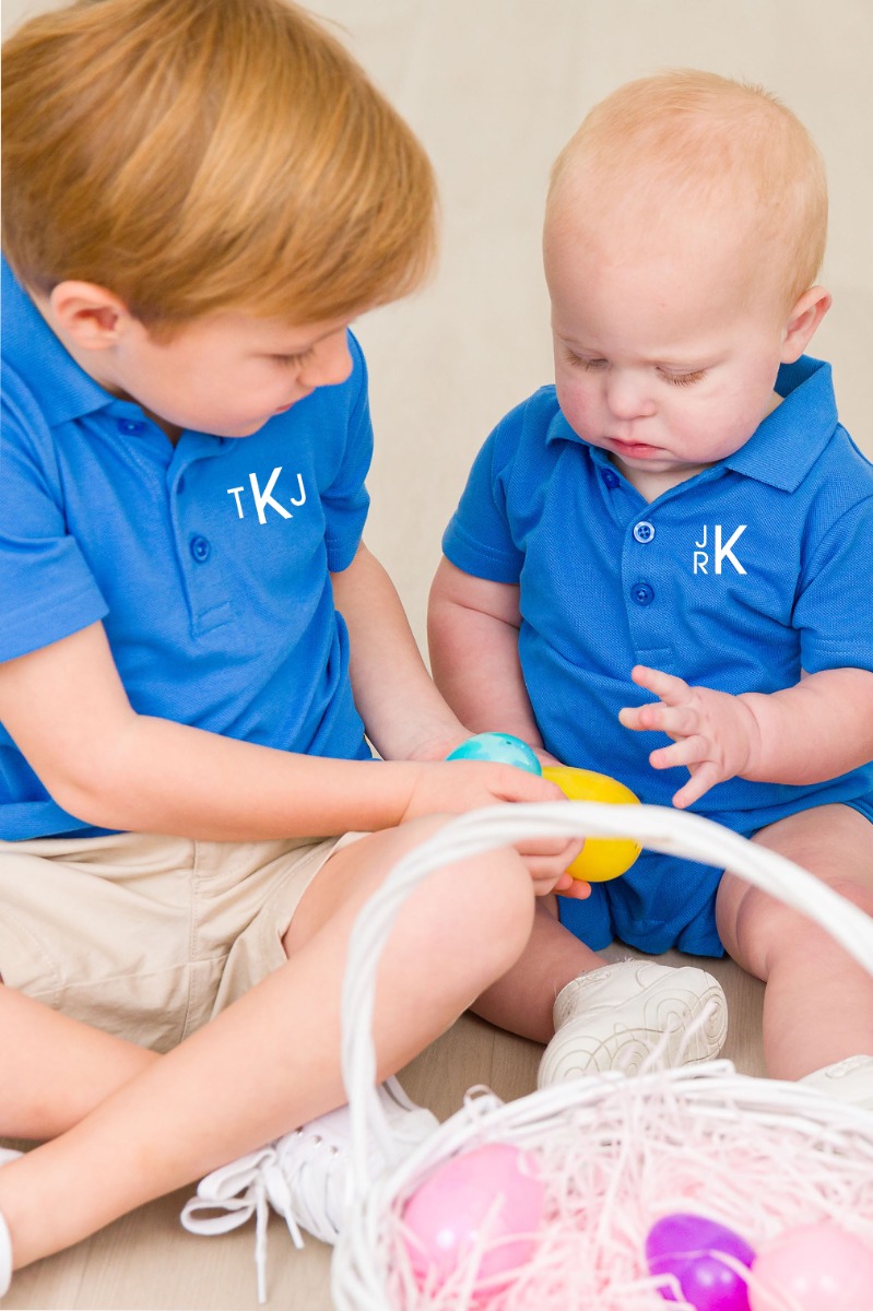 Sonic Blue Pique Polo Romper