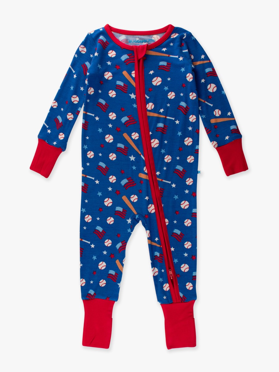 Play Ball Convertible One Piece Pajama, Bamboo Viscose