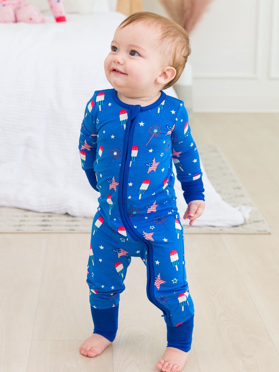 Freedom Fireworks Convertible One Piece Pajama, Bamboo Viscose