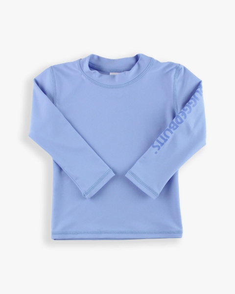 Periwinkle Blue Long Sleeve Logo Rash Guard