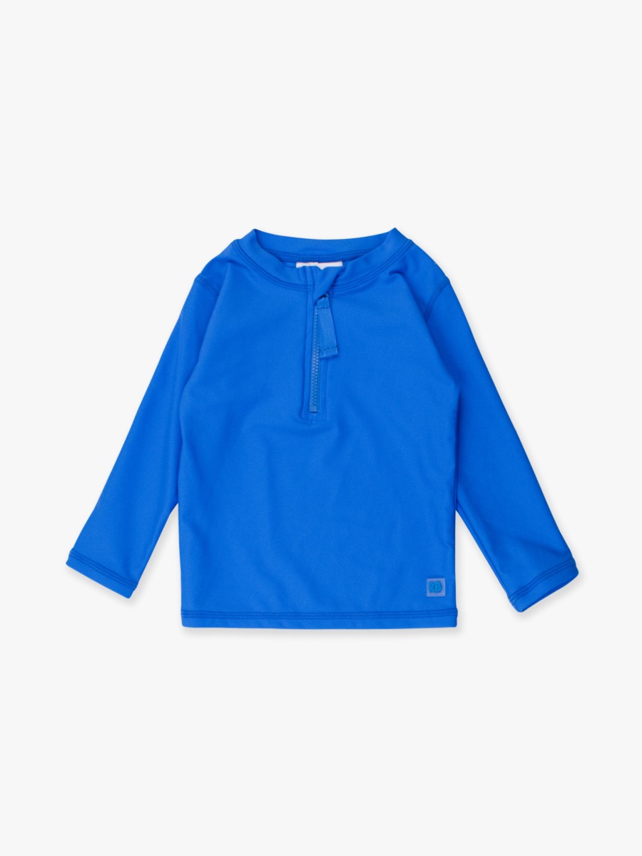 Sonic Blue Zipper Long Sleeve Rash Guard