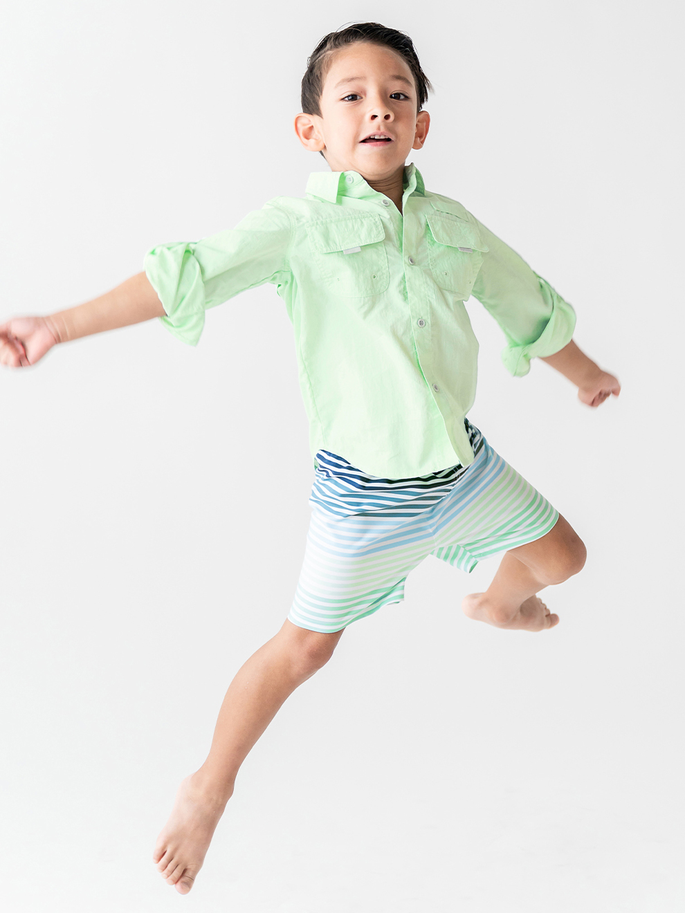 Rainbow Lane Stripe Swim Trunks - 3-6m