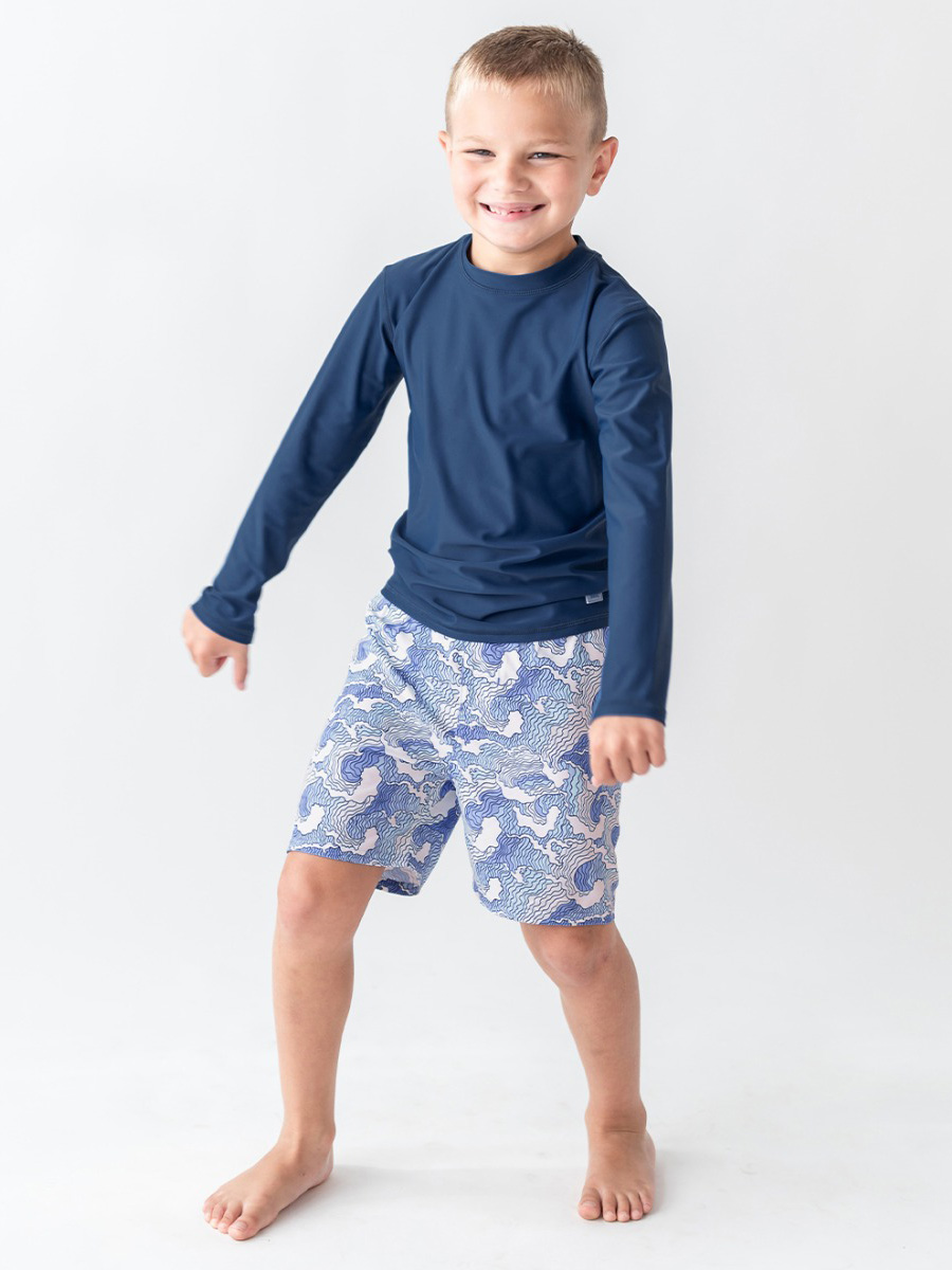 Ocean Camo Swim Trunks