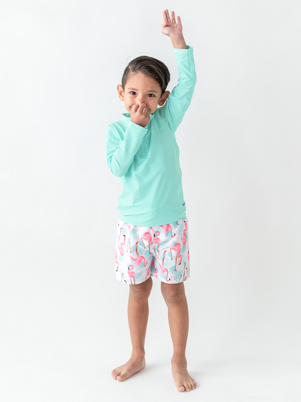 Vibrant Flamingo Swim Trunks - 5