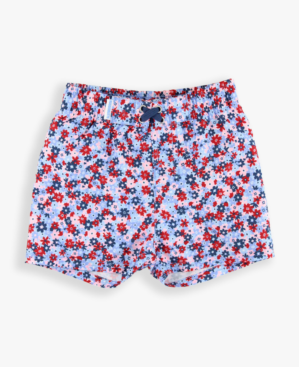 Red White and Bloom Swim Trunks