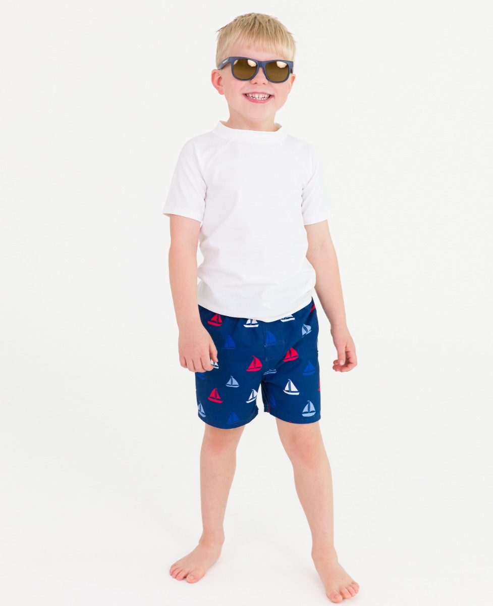 Sail Away Swim Trunks