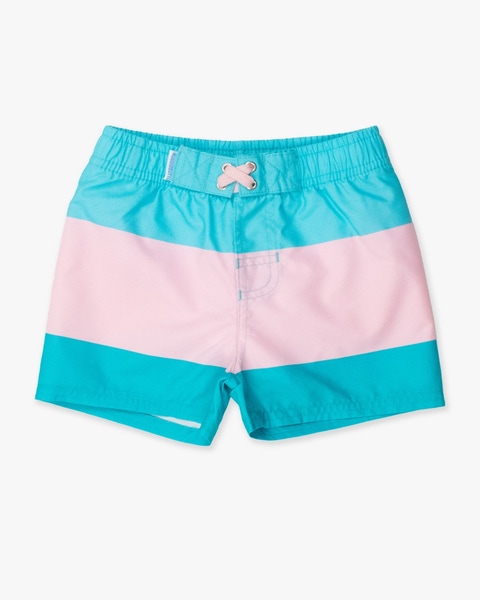 Neon Pool Party Color Block Swim Trunks