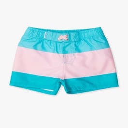 Color Block & Stripes Swim Trunks 