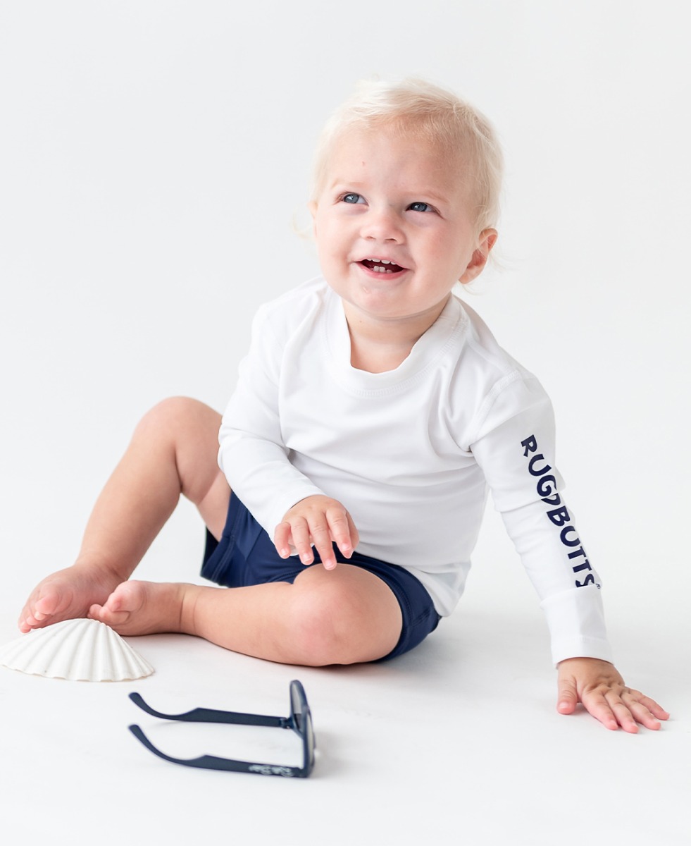 Navy Swim Shorties - 3-6m