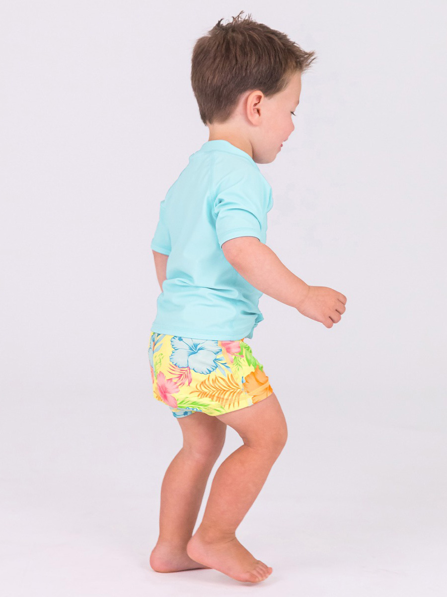 Happy Hula Shortie Swim Trunks