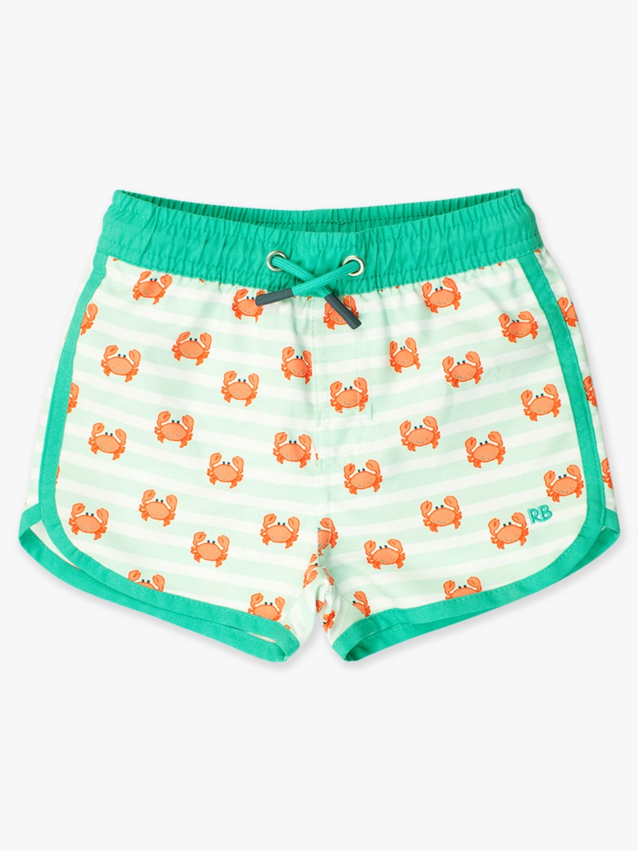 Crabby Cove Dolphin Hem Swim Trunks - 3-6m