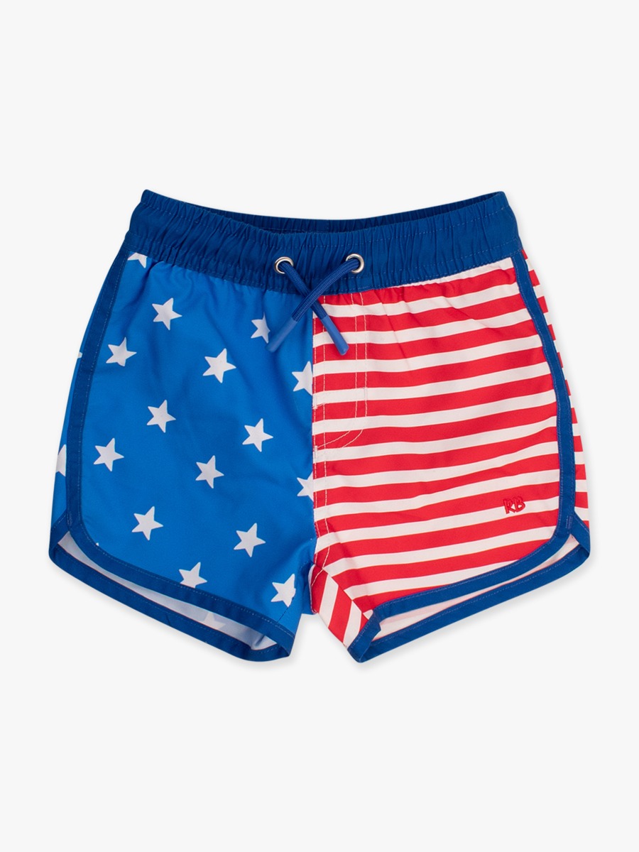 Stars & Stripes Dolphin Hem Swim Trunks - 3-6m
