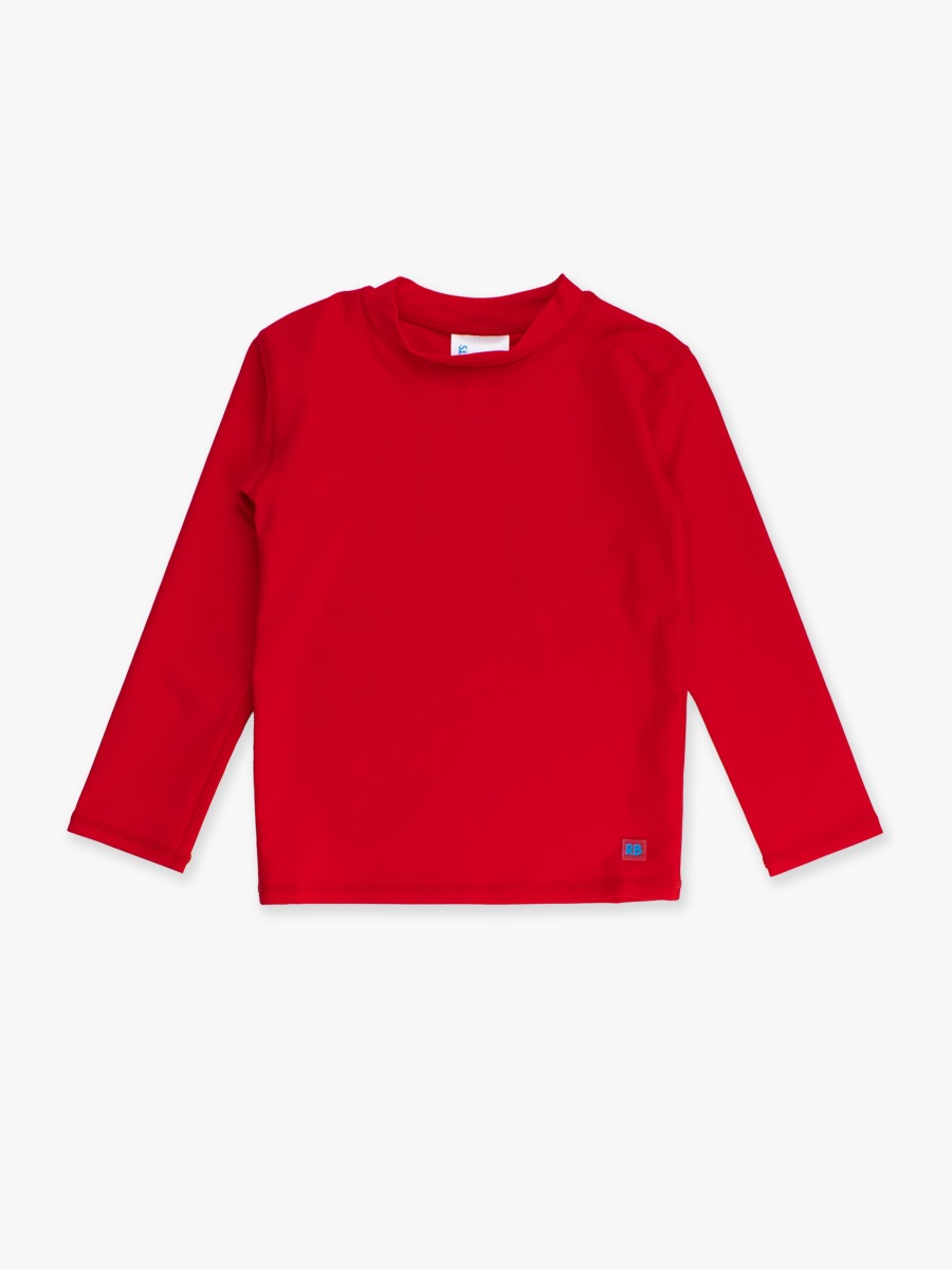 Vintage Red Long Sleeve Rash Guard - 3-6m