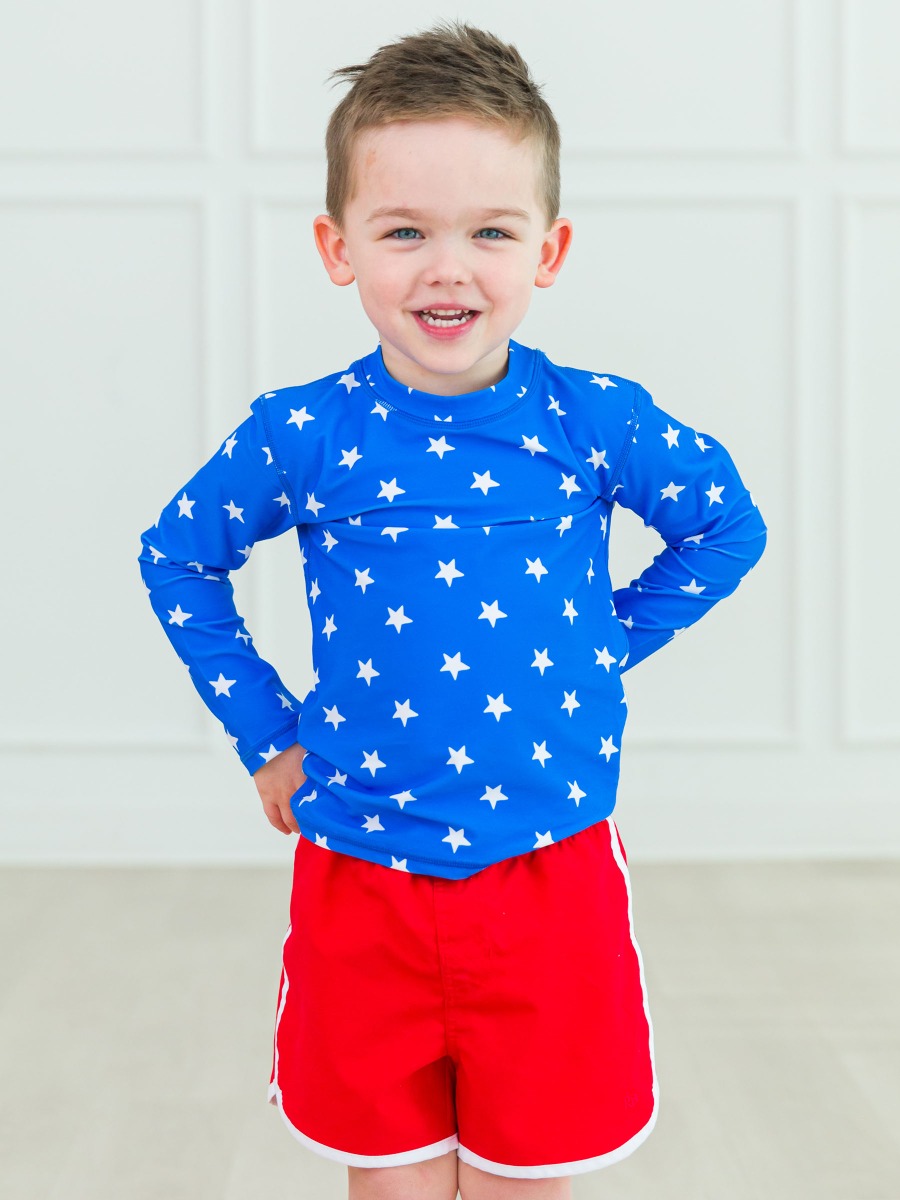 Blue Star Long Sleeve Rash Guard