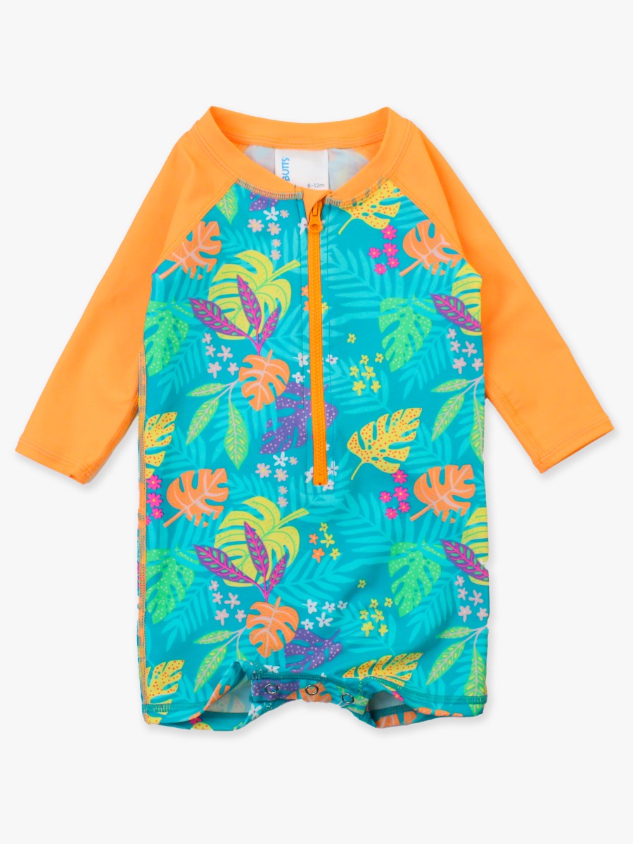 Neon Tiki Vibes Long Sleeve One Piece Rash Guard