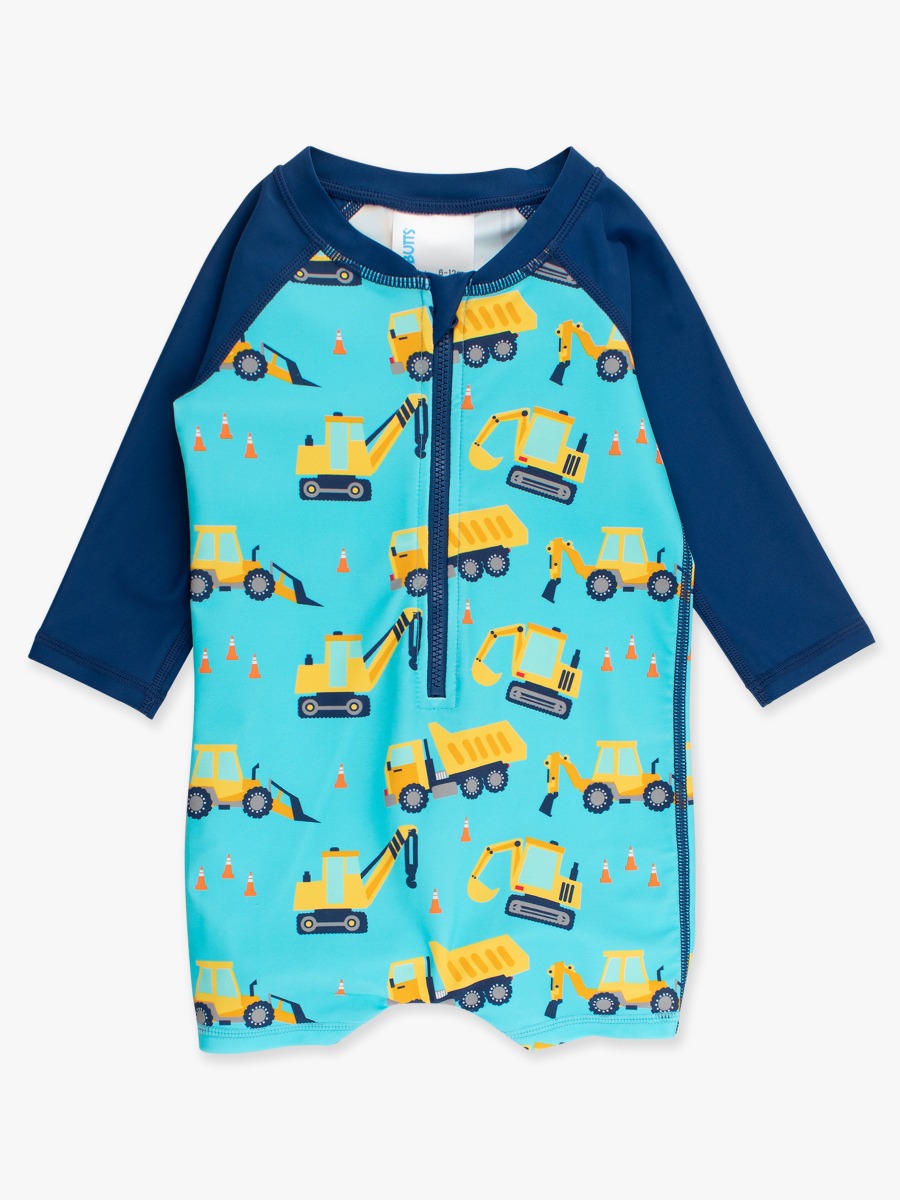Under Construction Boys Long Sleeve One Piece Rash Guard -  3-6m