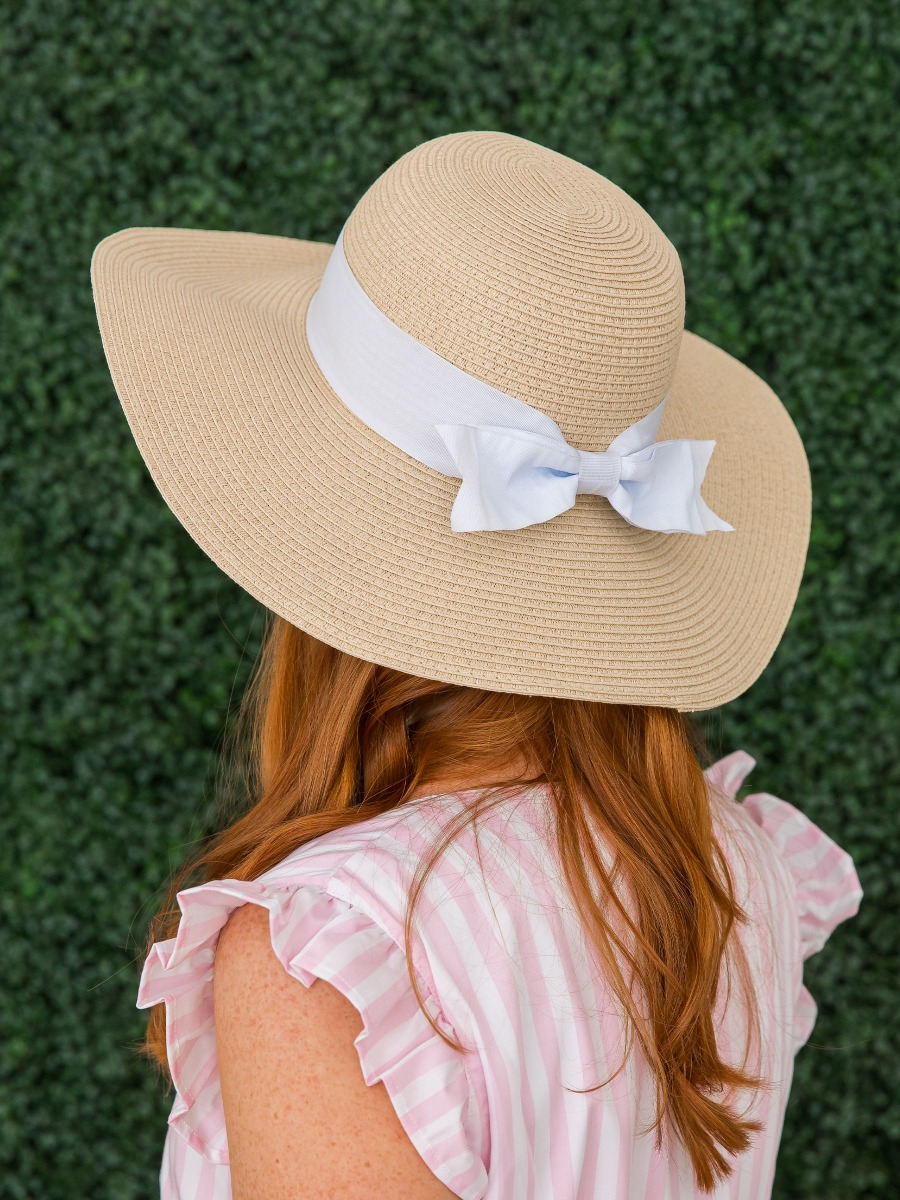 White Women's Floppy Sun Hat