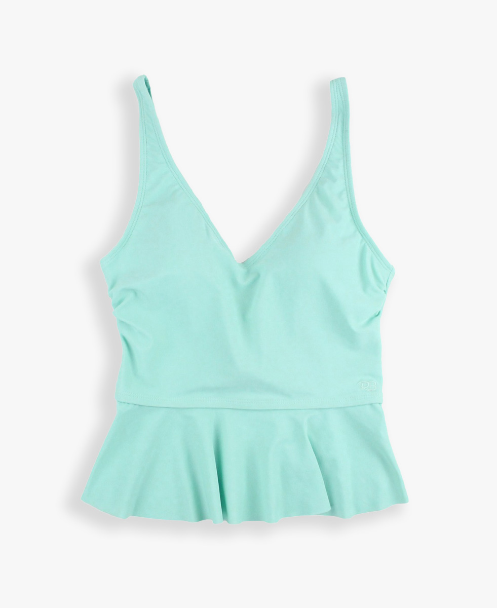 Women's Peplum Tankini Top RuffleButts  RuggedButts