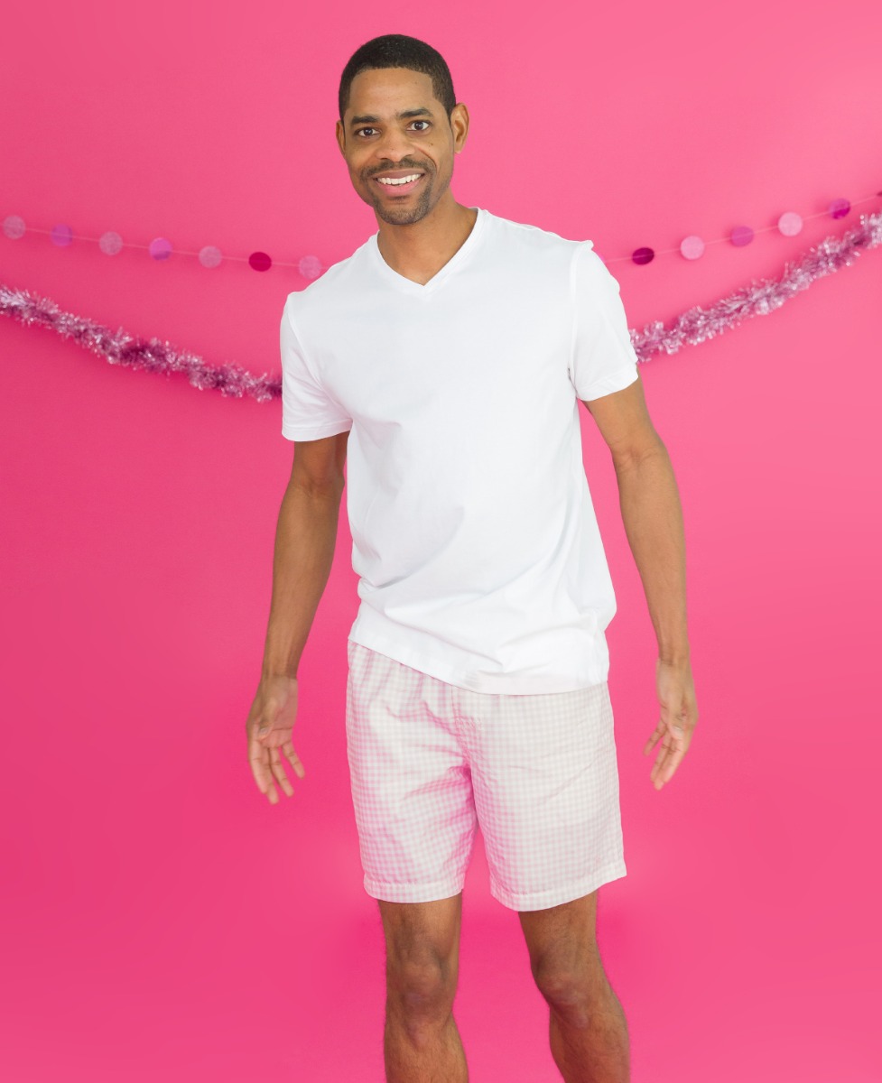 Pink Gingham wim Trunks