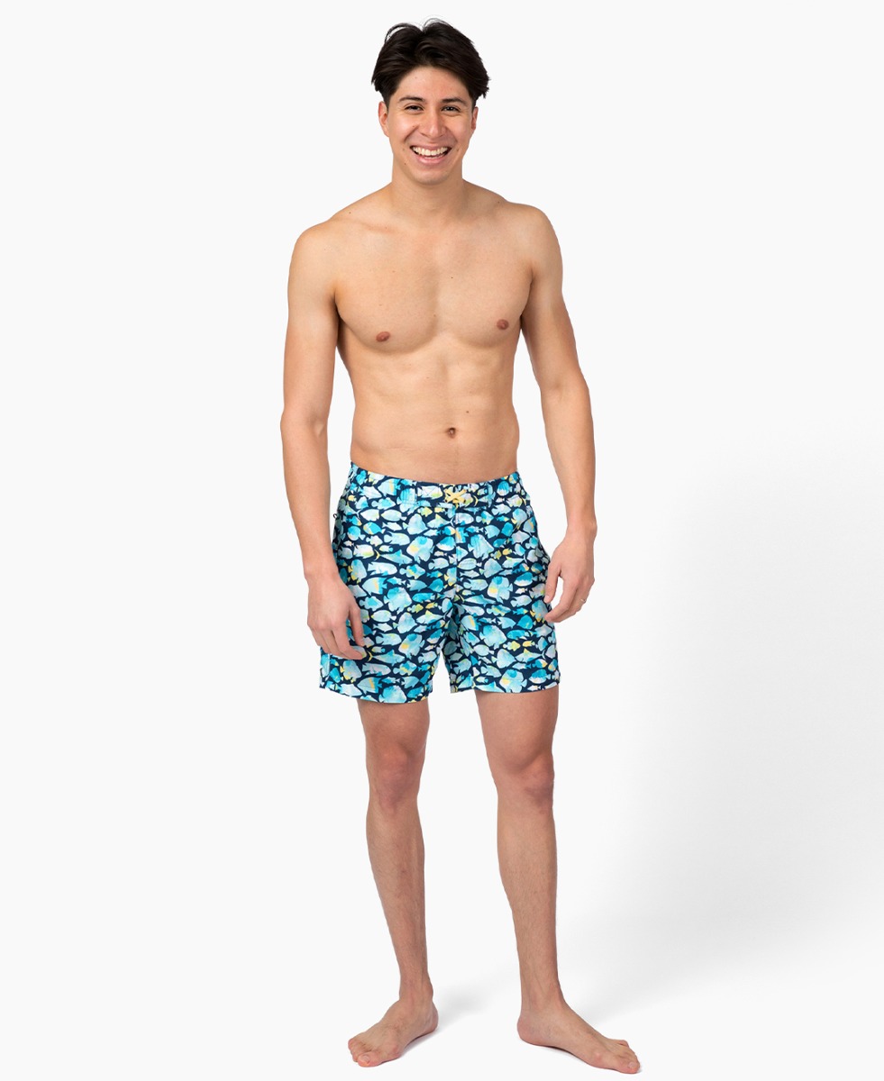 Fish Friends Men's Swim Trunks
