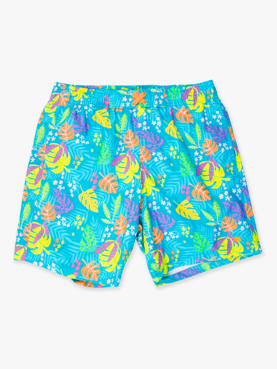 Neon Tiki Vibes Men's Swim Trunks