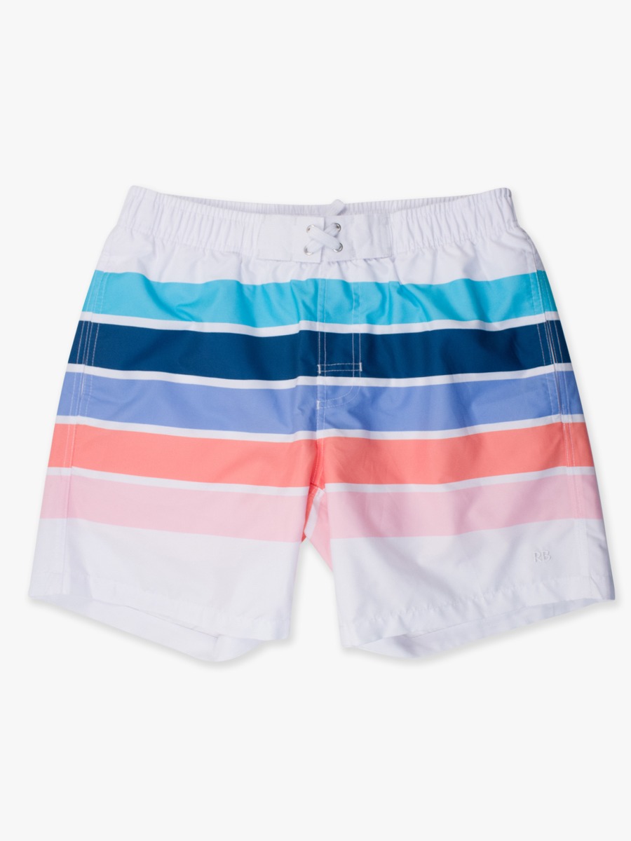 Seaside Stripe Men's Swim Trunks