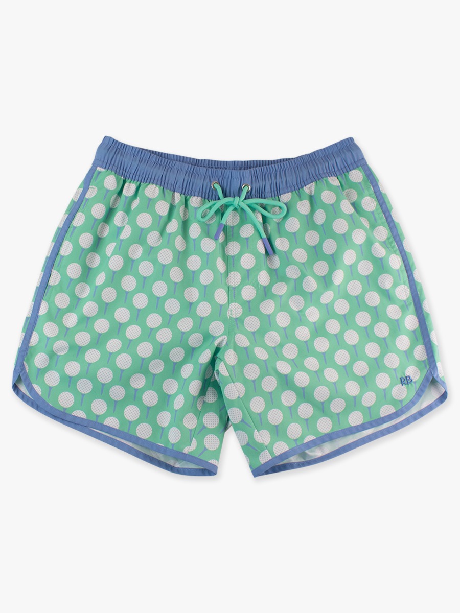 Tee Time Men's Dolphin Hem Swim Trunks