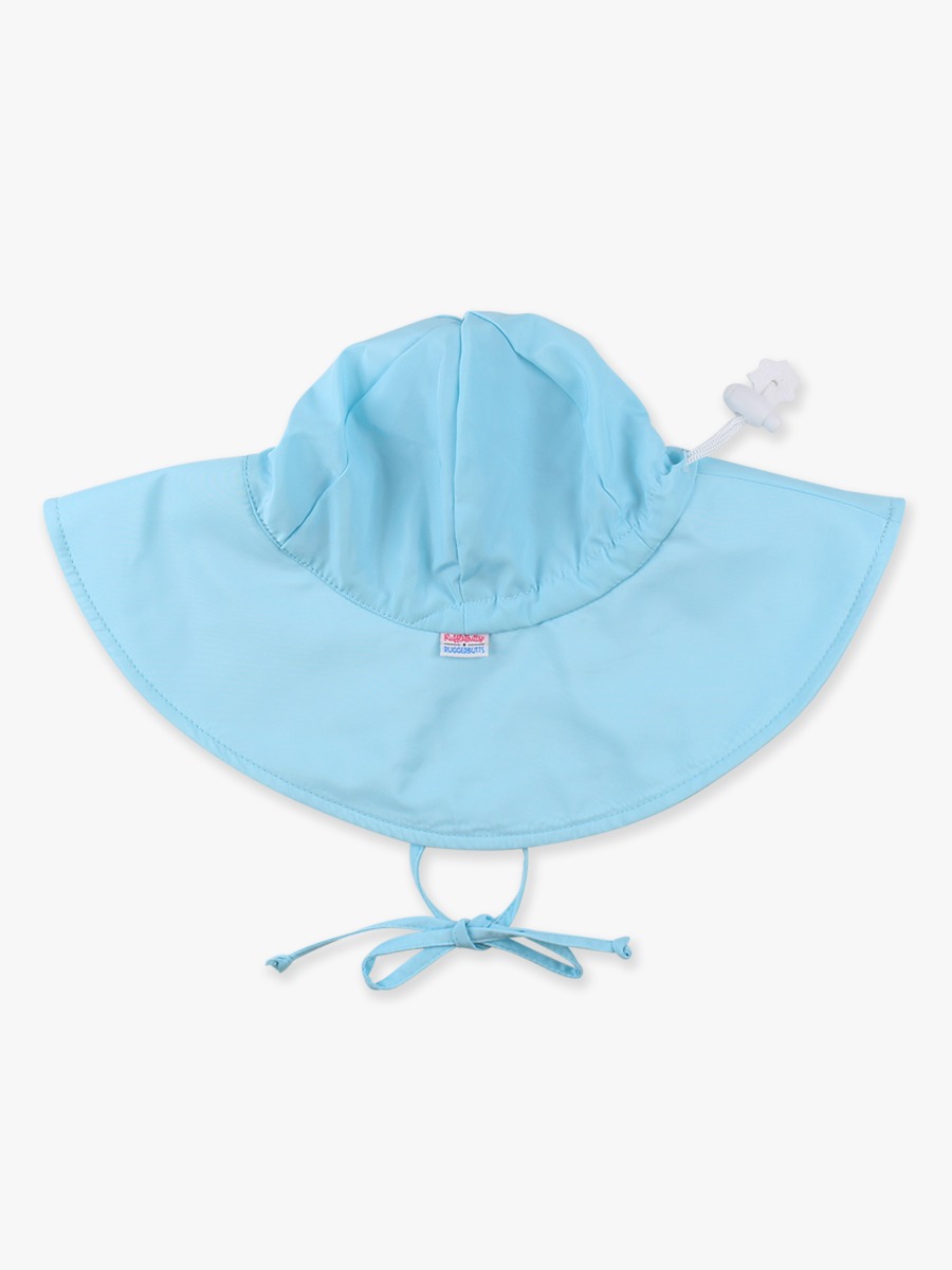 Line drawing of Blue Breeze Sun Protective Hat. A dotted circle indicates the approximate location for personalization.