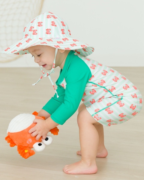 Crabby Cove Printed Sun Protective Hat