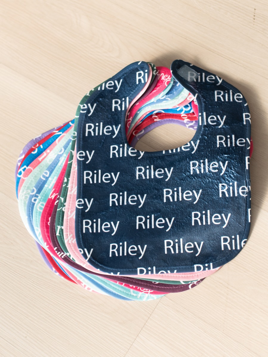 Dark Navy Personalized Name Bib 