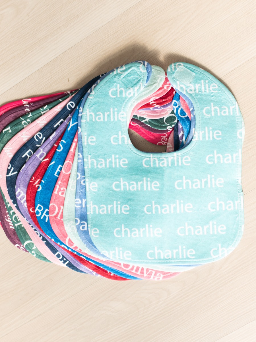 Island Blue Personalized Name Bib 
