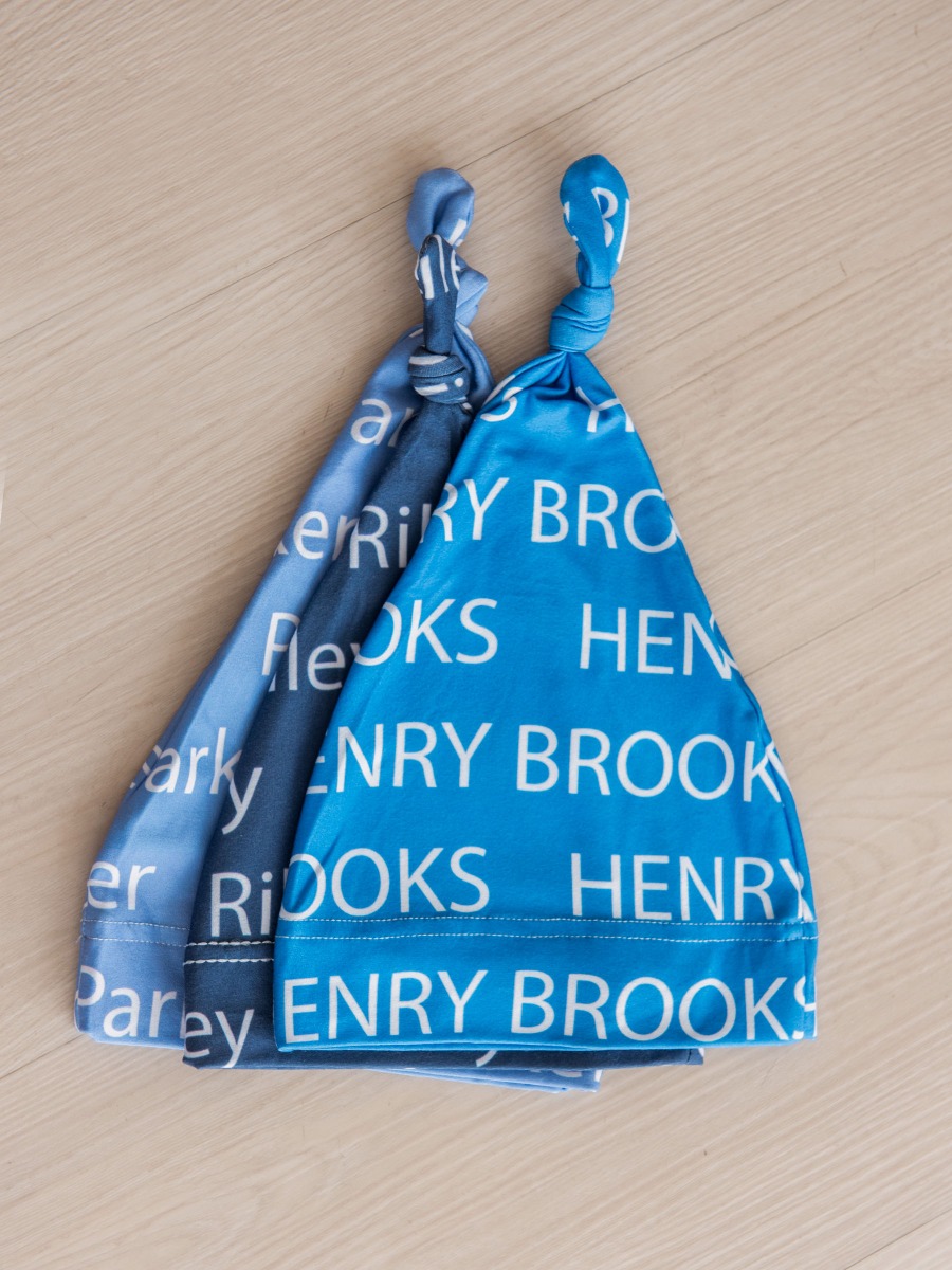 Sonic Blue Personalized Name Knotted Sleep Hat 