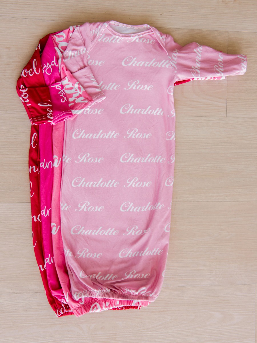 Pink Personalized Name Sleep Gown 
