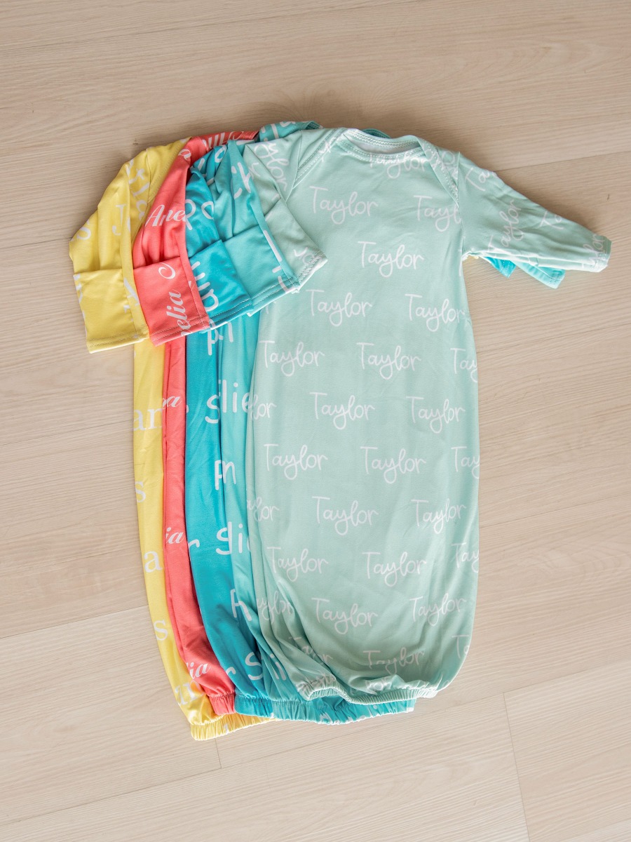 Mint Personalized Name Sleep Gown 