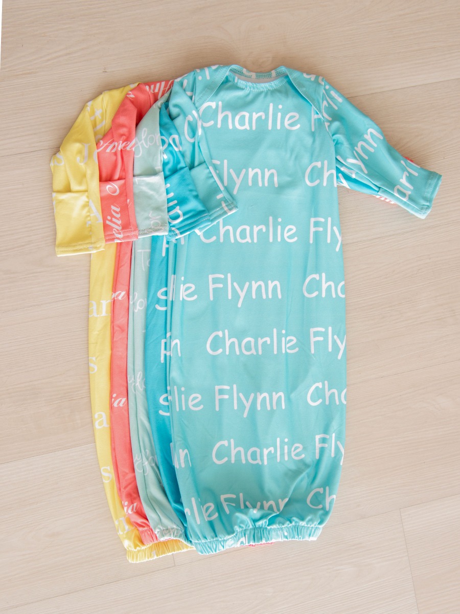 Island Blue Personalized Name Sleep Gown 