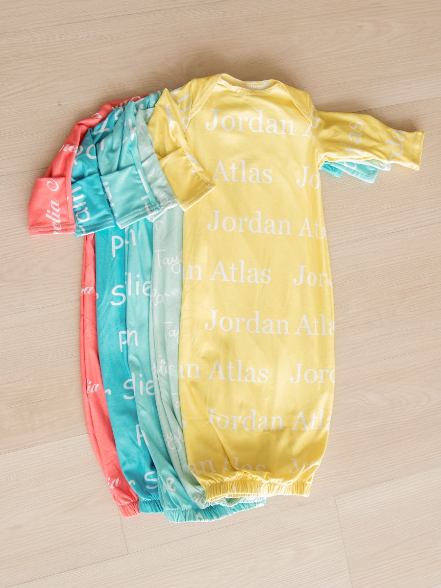Banana Personalized Name Sleep Gown 