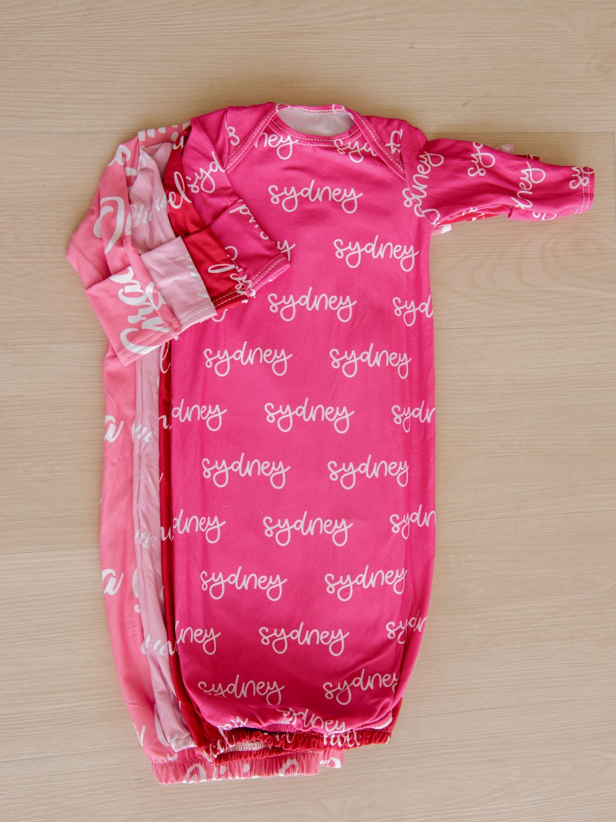 Hot Pink Personalized Name Sleep Gown 