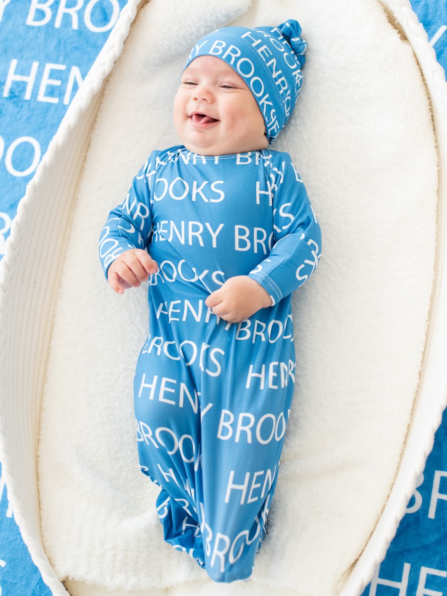 Sonic Blue Throw Name Plush Minky Blanket (60" x 80")