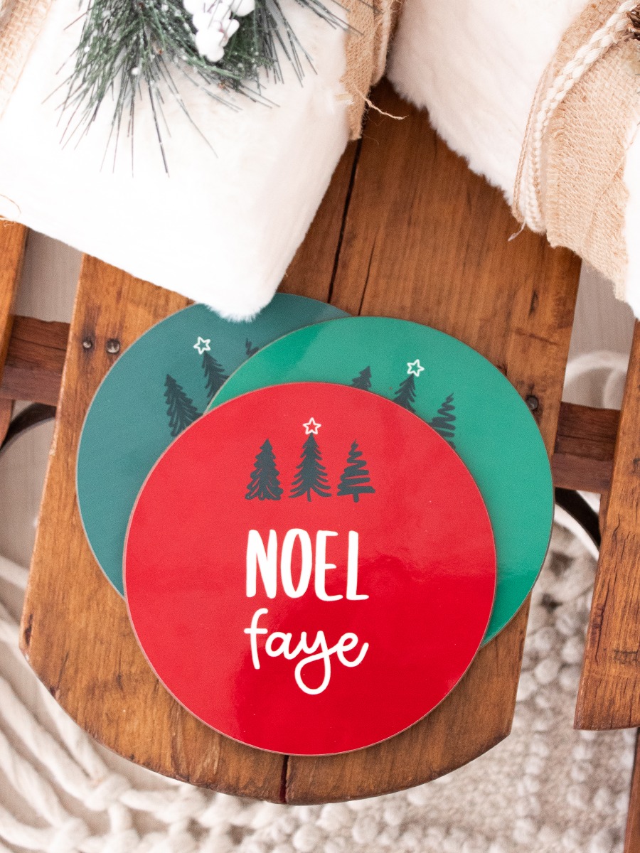 Red Trees Personalized Baby Name Sign 