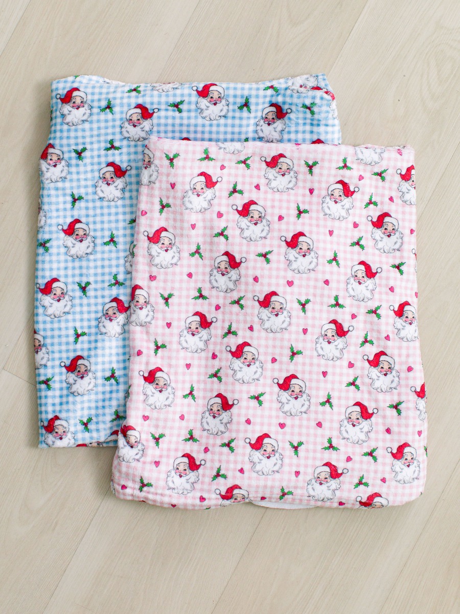 Dear Santa Kid Printed Plush Minky Blanket