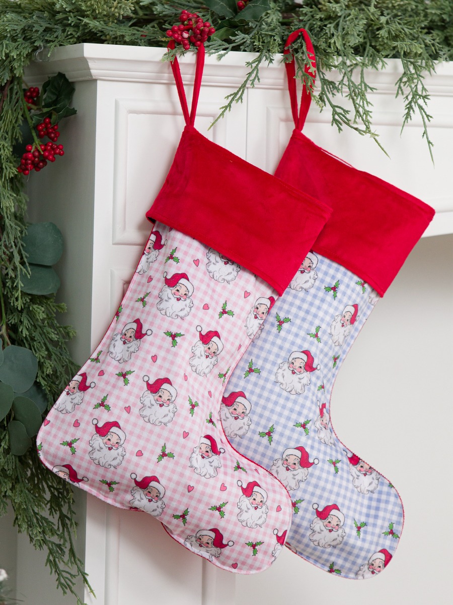 Blue Dear Santa Printed Holiday Stocking 